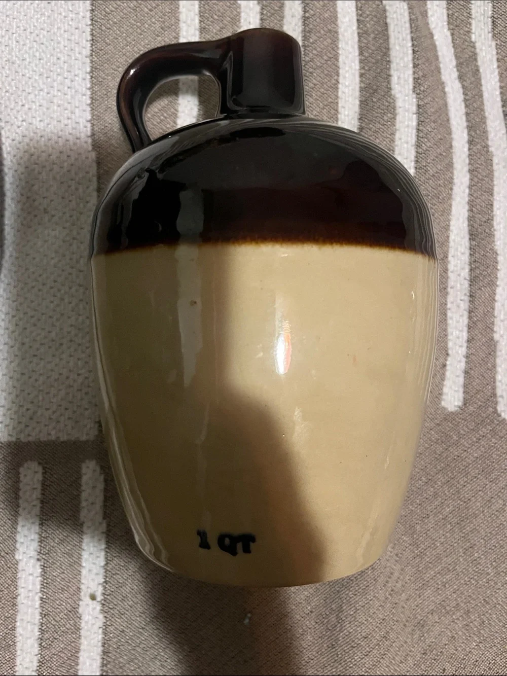 Two-Tone Brown & Cream moon shine jug